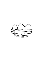 Nest mit Eiern