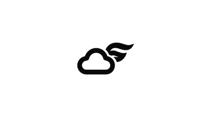 Fast Cloud Computing: A Powerful Logo Design of a Cloud with Wings