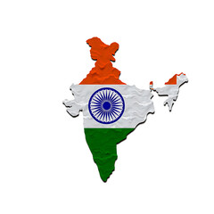 "Indian Flag Map for Independence Day Celebration