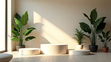 Modern Minimalist Podium Background Product Display & Event Stage