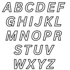 set of vector alphabet letters