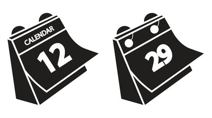 calendar icon, number symbol sign, business plan schedule, isolated on white background, vector illustration.

