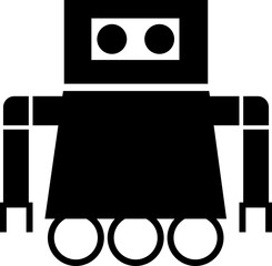 Robot Icon, icons in vibrant and outline styles, showcasing playful designs, ideal for technology, and futuristic projects. Digital artificial intelligence chatbot, friendly Electric cyborg agent