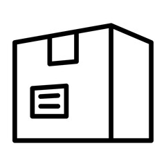 Stock Box Vector Line Icon Design
