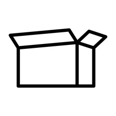 Open Package Vector Line Icon Design