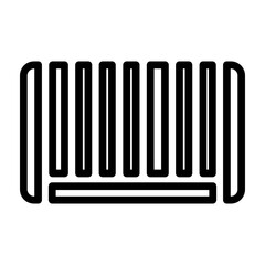 Bar Code Vector Line Icon Design