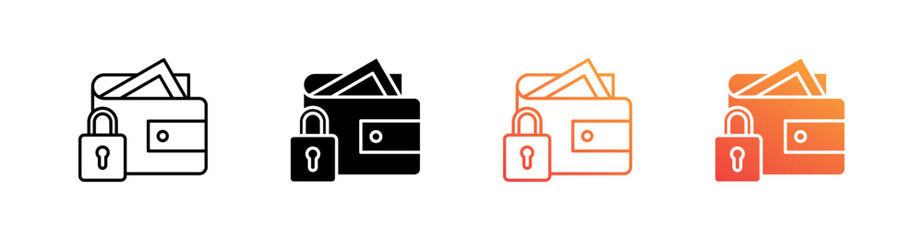 Payment Protection Multiple Style Icon Set 