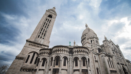 Basilica of the Sacre Coeur in the Montmartre district of Paris