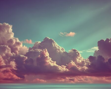 Colorful cloudscape at sunset