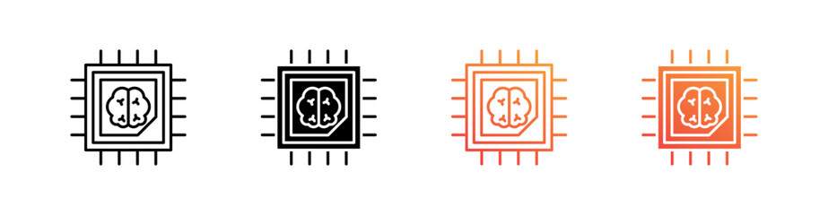 Chip Multiple Style Icon Set 