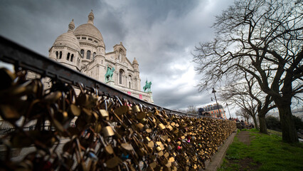 Basilica of the Sacre Coeur in the Montmartre district of Paris