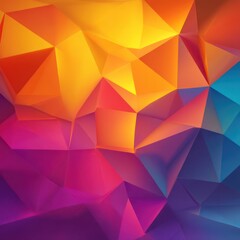 Obraz premium Polygons in vibrant gradients form a network design wallpaper, enhancing digital visuals.