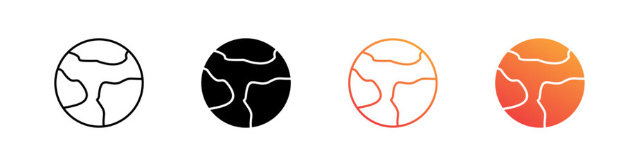 Earth Multiple Style Icon Set 