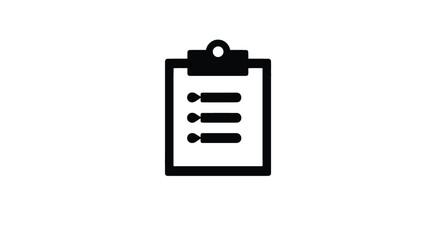 Checklist Icon: Task List, To Do, Clipboard, Agenda, Checklist Symbol, Simple Design, Vector Graphic, Business Icon, Note Pad