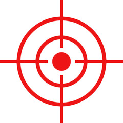 Target icon.Gun target icon on isolated background. Crosshair icon in black.Editable Stroke, Pixel Perfect, Stock Illustration. Goal symbol collection. Darts icon. Hitting the bullseye icon line.