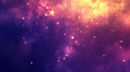 Fototapeta premium Cosmic nebula with vibrant hues and scattered stars