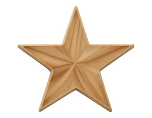 Obraz premium Wooden Star Ornament with Realistic Details