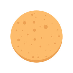 Chocolate chip cookie dessert. cartoon chocolate chip. bakery, breakfast or snack. vector illustration