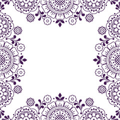 Beautiful flower art and mandala vector design