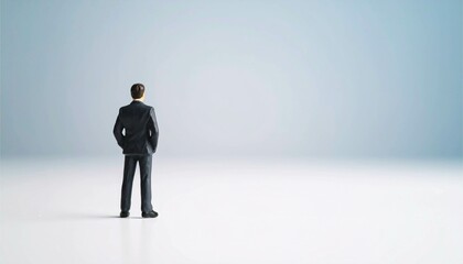 ビジネス 人物 男性 ビジネスマン 風景 成功 未来 ビジョン 全身 背中 後向き