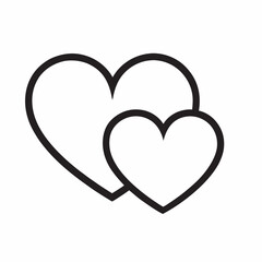 Heart Outline Icon – Simple Love Symbol Isolated on White Background