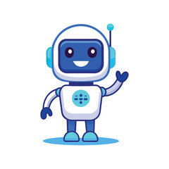 funny cartoon android vector design