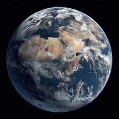 EarthA's surface captured by a high-resolution satellite imaging system for global observation.
