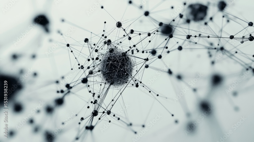 Aufkleber futuristic brain concept illustration showcasing neural network connections and digital innovation r
