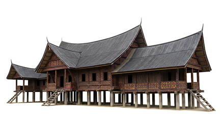 Fototapeta premium Traditional wooden house design