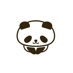 座ってお辞儀をするパンダ