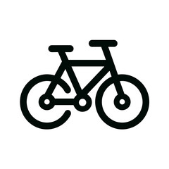 Fototapeta premium Minimalist bicycle icon in black and white design 
