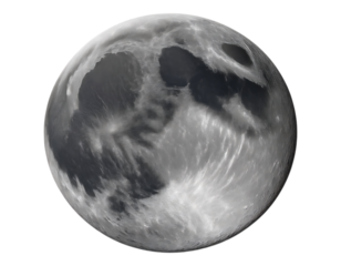 A Detailed Realistic View of the Moon's Surface