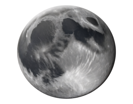 A Detailed Realistic View of the Moon's Surface