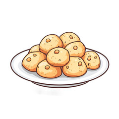 Indian ladoo sweets isolated on transparent background