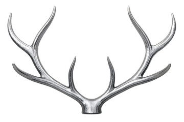 Naklejka premium Elegant Silver Deer Antlers Wall Decor Modern Home Accessory