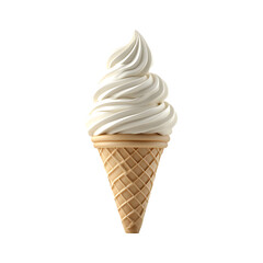 vanilla ice cream on transparent background PNG