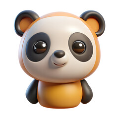 Adorable cartoon panda character illustration for a fun baby toy or sweet child's zoo adventure