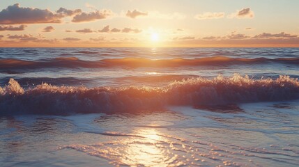 Naklejka premium sunset over the sea