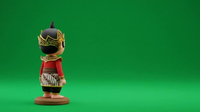 Animated character gatot kaca puppet design illustration