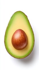Freshly sliced avocado showcasing its vibrant green color and creamy texture.