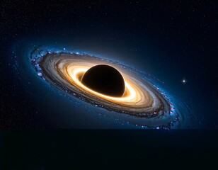 Cosmic black hole with swirling accretion disk