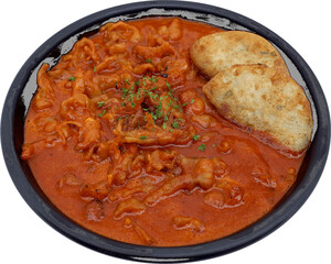 Chicken curry with rice and vegetables