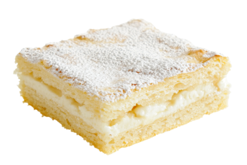 Golden flaky puff pastry dessert isolated on transparent background — ultra-high-resolution PNG cutout perfect for gourmet bakery menus and patisserie packaging mock-ups, food blogs