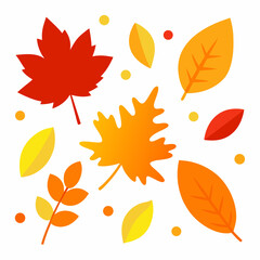 autumn leaves seamless pattern
