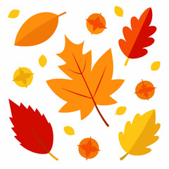 autumn leaves seamless pattern