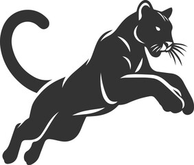 Mountain lion cougar animal vector silhouette