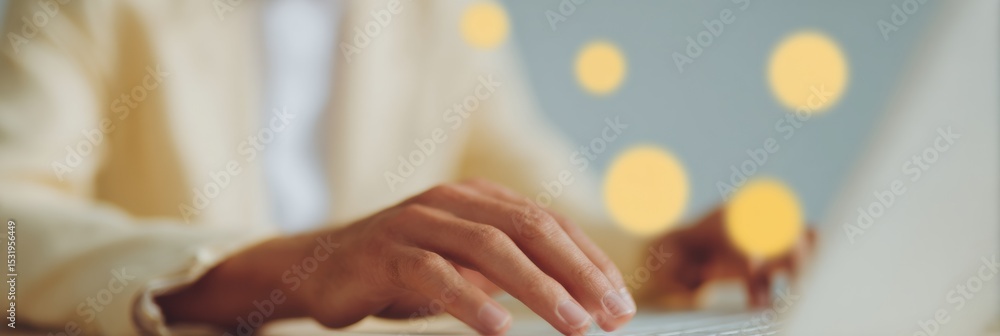 Poster futuristic businessman using holographic grc interface with governance icons on executive desk - mod