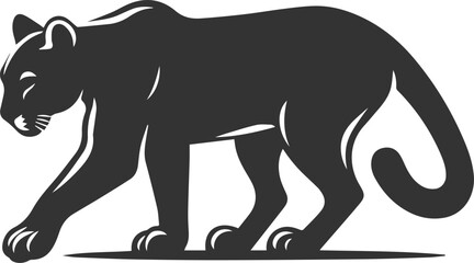 Mountain lion cougar animal vector silhouette