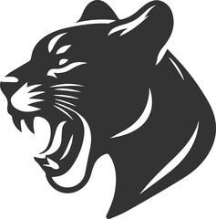 Mountain lion cougar animal vector silhouette