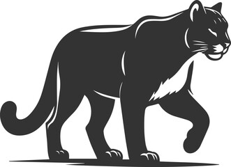 Obraz premium Mountain lion cougar animal vector silhouette